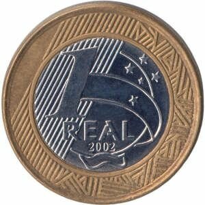 Coins of BRAZIL 1 real. Juselino Kubicek