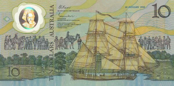 AUSTRALIEN Banknoten 10 Dollar Australien 1988
