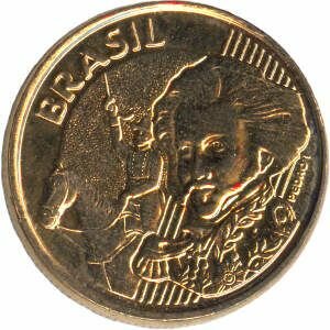 Monedas de BRASIL 10 centavo Brasil 1998