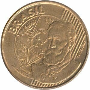 Moedas do BRASIL 25 centavo Brasil 1998