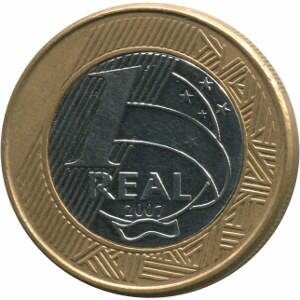Monete del BRASILE 1 real Brasile 2007