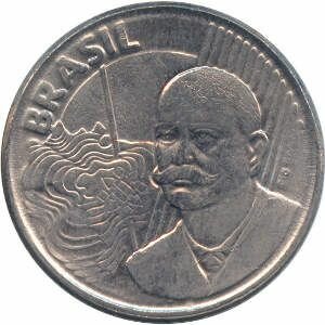 Monedas de BRASIL 50 centavo Brasil 1998