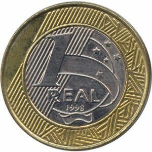 Coins of BRAZIL 1 real Brazil 1998