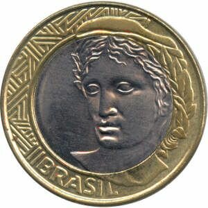 Münzen von BRASILIEN 1 echtes Brasilien 1998