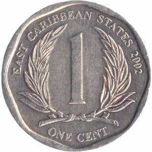 DOMINICA Coins 1 cent do Caribe Oriental 2002