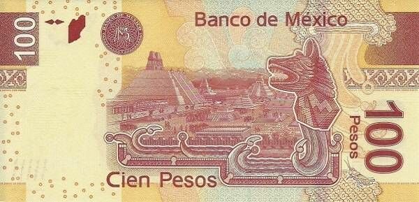 Банкноты МЕКСИКИ meksika100
