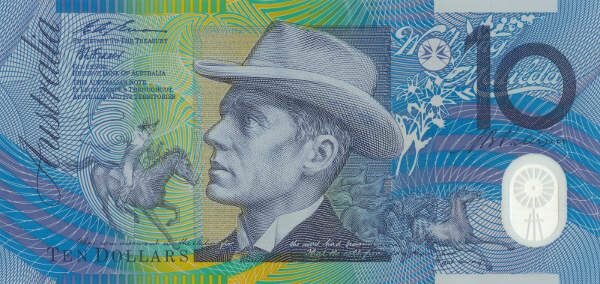 AUSTRALIA banknotes 10 dollars Australia 1995