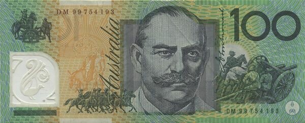 Banconote dell'AUSTRALIA avstraliay100a