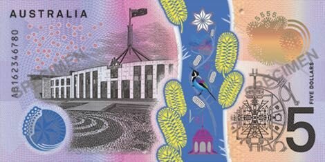 Notas de banco da AUSTRÁLIA avstraliay87